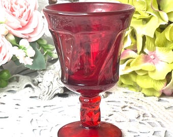 Ruby Red Fostoria Jamestown Wine Goblet