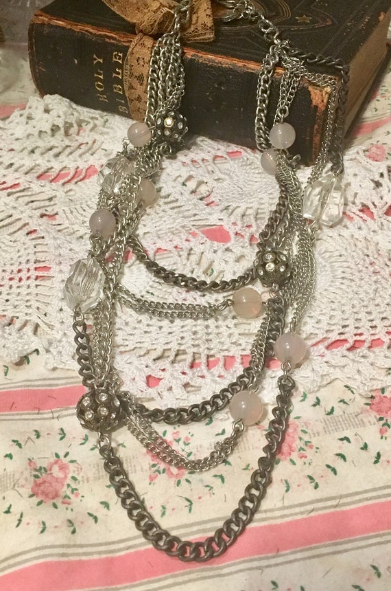 Loft Multi Chain Necklace ,Beads, Baubles, Balls