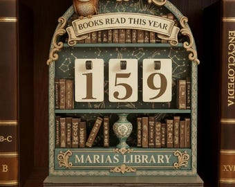 Vintage Book Read Tracker, Personalized Book Lover Gift, Reading Tracker, Books Read This Year Counter 2026, Reading Lover Gift, Desk Decor
