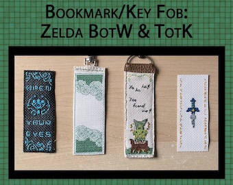 Zelda BotW & TotK Bookmarks/Key Fobs - Cross Stitch Pattern