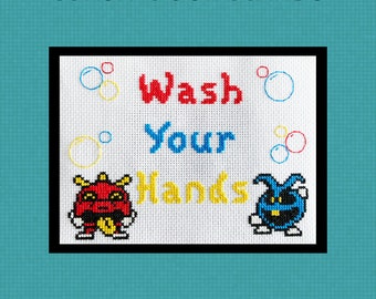 Wash Your Hands - Cross Stitch Pattern