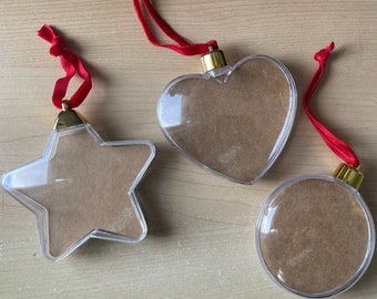 Plastic Fill-able Ornament for Stitching Projects