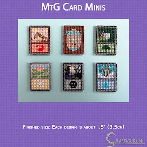 Miniaturas de cartas de MtG - Patrón de punto de cruz