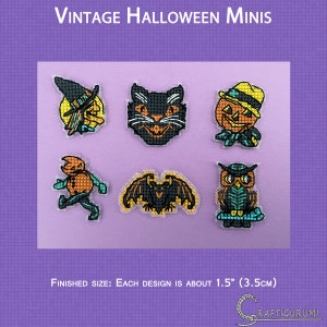 Vintage Halloween Minis - Kreuzstichmuster