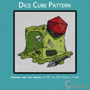 Dice Cube - Cross Stitch Pattern