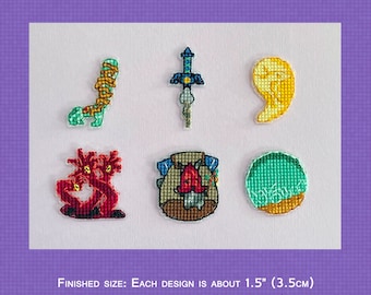 Zelda: TotK Minis - Cross Stitch Pattern