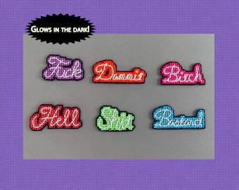 Neon Swears Minis - Cross Stitch Pattern