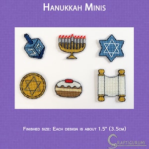 Hanukkah Minis - Cross Stitch Pattern