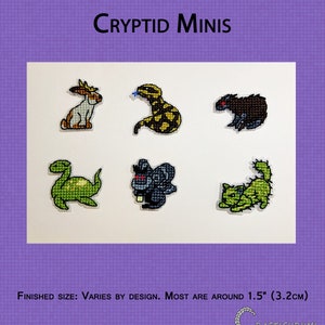 Cryptid Minis - Cross Stitch Pattern