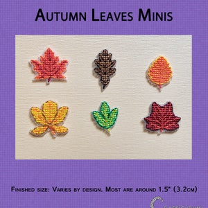 Autumn Leaves Minis - Cross Stitch Pattern