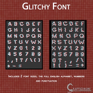 Fuente con fallas - Patrón de punto de cruz