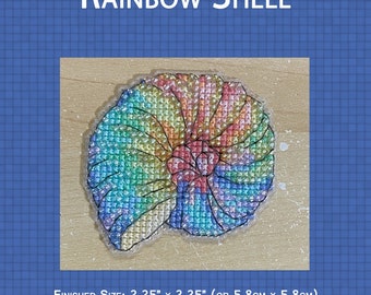 Rainbow Shell - Cross Stitch Pattern