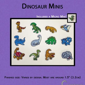 Dinosaur Minis - Cross Stitch Pattern