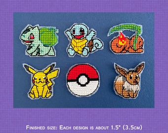 Gen One Minis - Cross Stitch Pattern