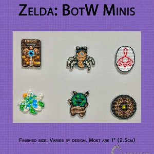 Zelda: BotW Minis - Cross Stitch Pattern