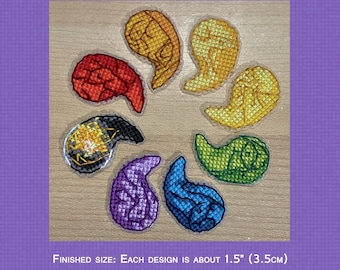 Zelda: TotK Secret Stones Minis - Cross Stitch Pattern