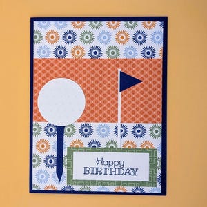 Cartão de aniversário de golfe – Cartão comemorativo carimbado à mão, Stampin' Up!