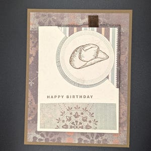 Cowboy Bookmark Birthday Card – Handstamped Greeting Card, Stampin' Up!
