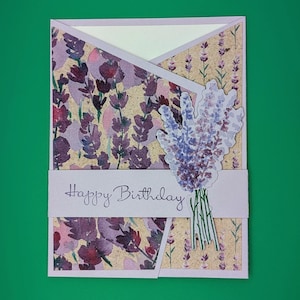 Lavender Birthday Card – Handstamped Greeting Card, Stampin' Up!