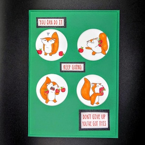 Cartão de incentivo da Frustrated Fox – Cartão de felicitações carimbado à mão, Stampin' Up!