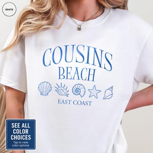 Cousins Beach Shirt TSITP T-ShirtThe Summer I Turned Pretty Tee Team Conrad Team Belly Team Jeremiah East Coast Beach Shirt Comfort Colors