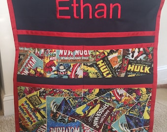 Superhero Deluxe Seat Pocket with Personalization