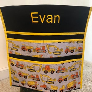 Construction Equipment Deluxe Seat Pocket met personalisatie