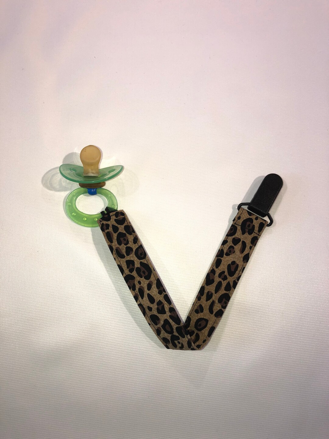Cheetah Pacifier Clip - Etsy