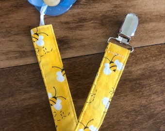 Bumble Bee Pacifier Clip