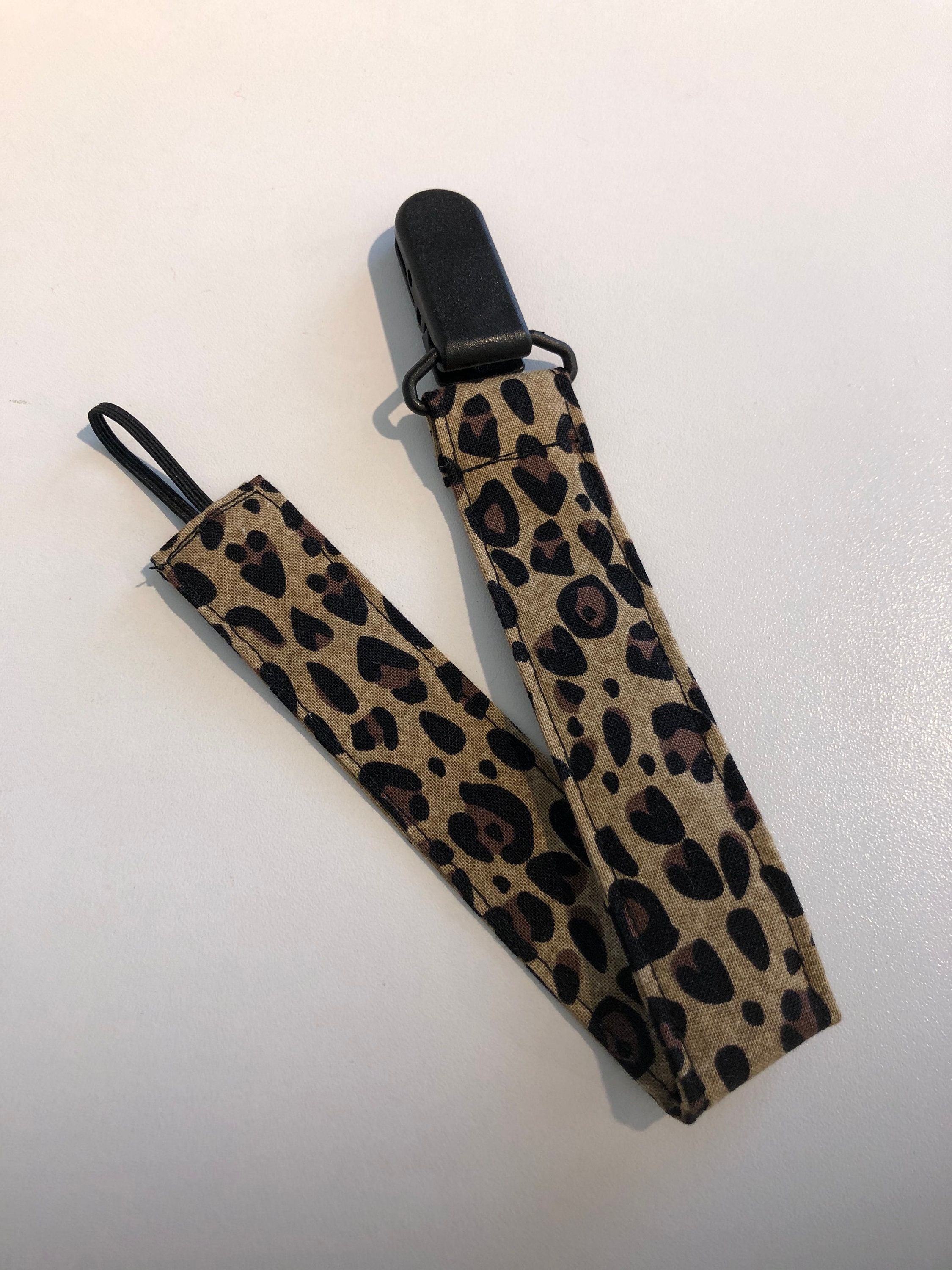 Cheetah Pacifier Clip | Etsy
