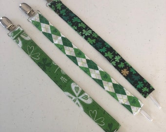 St. Patrick's Pacifier Clips - Choose your favorite!