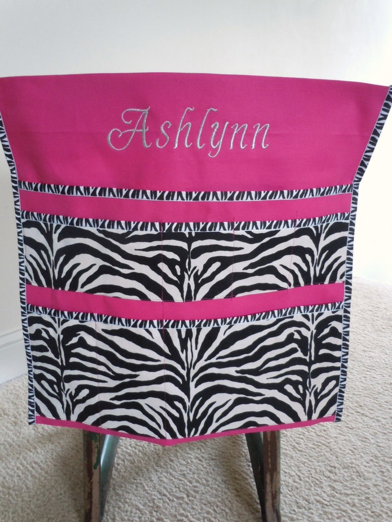 Pink Zebra Deluxe Seat Sack With Monogramming Etsy