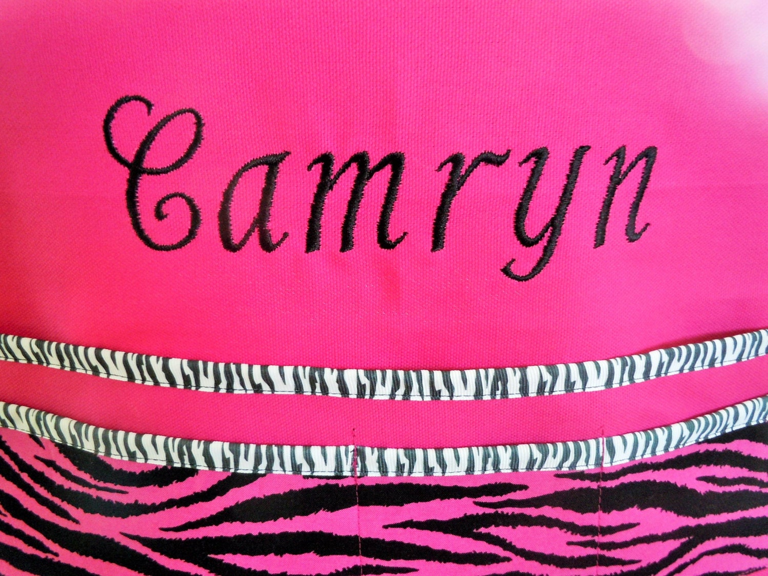 Pink Zebra Deluxe Seat Sack With Monogramming Etsy