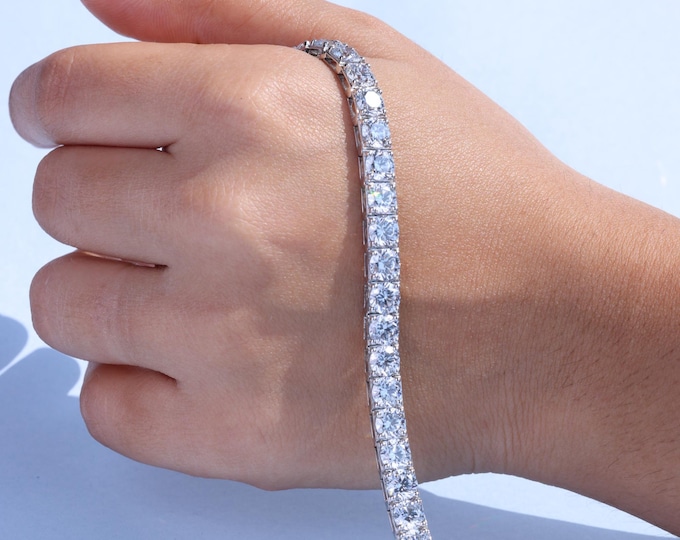 8.00ct Round Diamond Tennis Bracelet, Diamond Bracelet, Tennis Bracelet, Luxury Jewelry, Anniversary Gift, Mens and Womens Bracelets