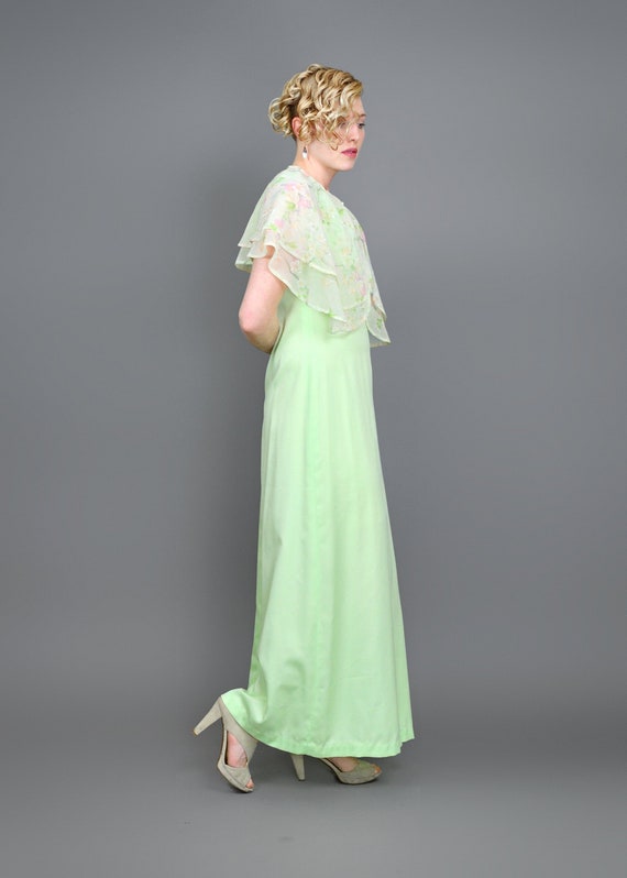 green empire waist dress