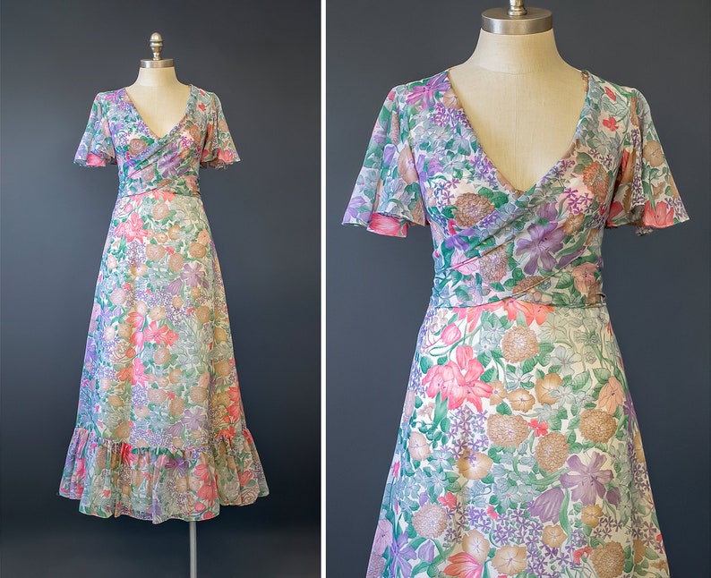 70s floral dress
