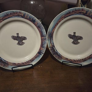 Seltenes 1998 The Ruffed Grouse Sammlerstück 10,5 in Tellern Gebraucht