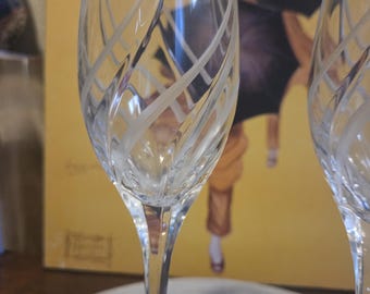 Juego de 2 copas de vino vintage Mikasa Windlass