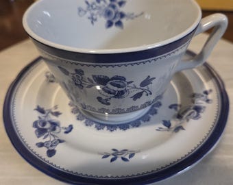 Juego de 9 tazas y platillos Spode Gloucester Blue