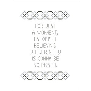 PDF PATTERN: JOURNEY funny cross stitch pattern digital download image 1