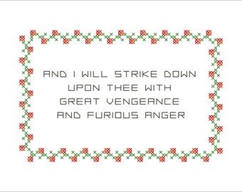 PDF PATTERN: Great Vengeance funny cross stitch pattern digital download