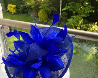 Blue fascinator