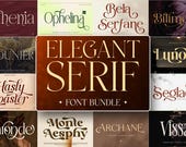 Elegant Serif Font Bundle, Serif Font, Font For Logo, Modern Font, Cricut Fonts, Branding Font, Premium Font, Sans Serif Font, Elegant Fonts