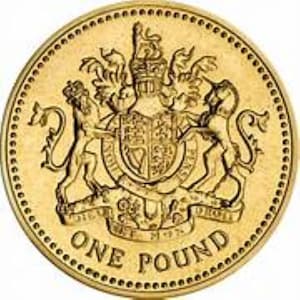 1983 UK One Pound Error Coin: Wriring issue Upside Down Engraving, Uncirculated