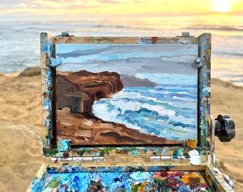 Sunset Cliffs Ocean Beach, San Diego Painting