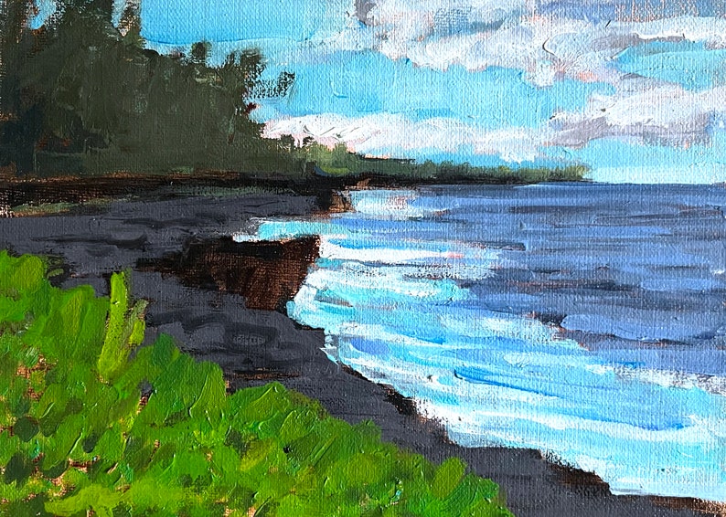 Hawaii Beach Painting, Keaau image 1