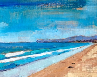 Santa Barbara Painting, California Landscape East Beach