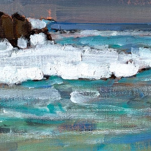 Monterey Beach Painting, California Landscape
