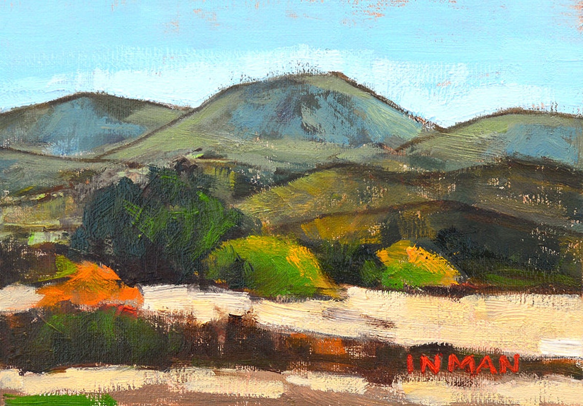 San Diego Art Mountain Landscape Painting Etsy