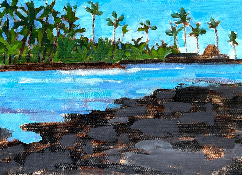 Hawaii Beach Painting, Keaau image 2